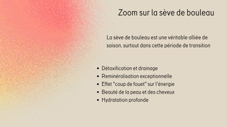 La séve de bouleau