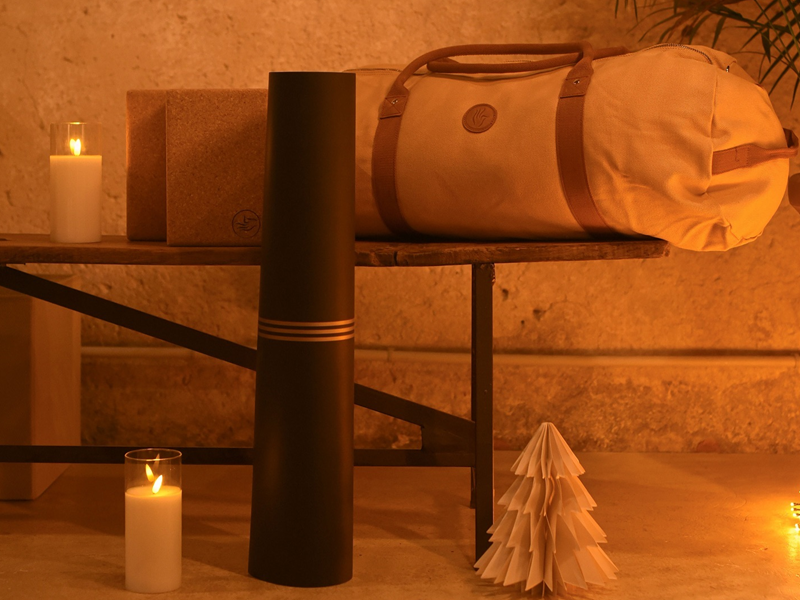 Cadeau de Noël yoga : Sac pour tapis de yoga Navy 