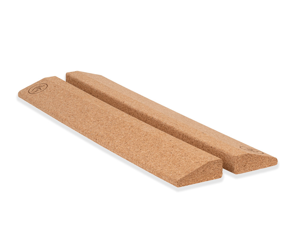 Item Bloco de ioga inclinado Prancha de cortiça inclinada 60 cm x 9 cm x 3 cm