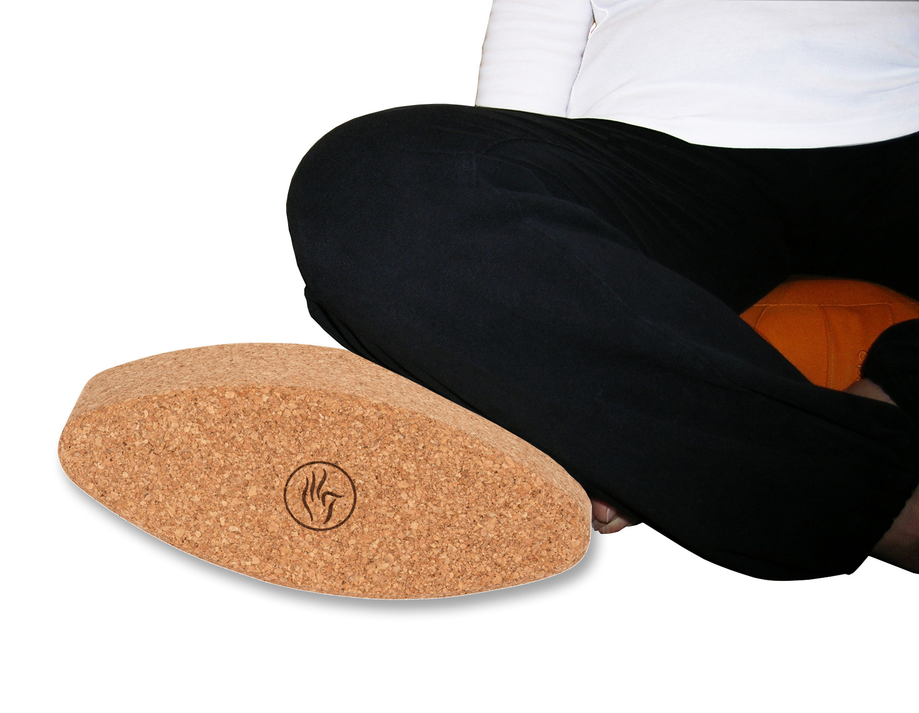 Item Brique de yoga liège ovale Egg 30.5cm x 12cm x 7.5cm