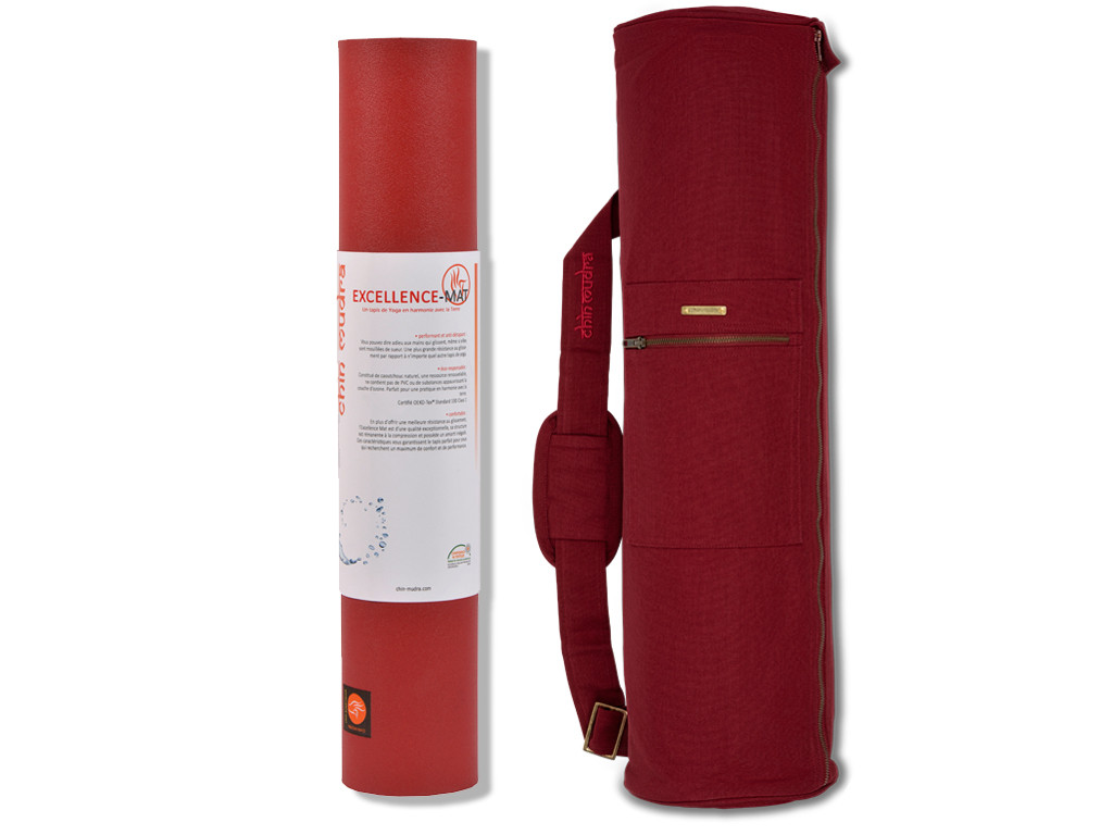 Item Kit Excellence Mat 6mm et Sac Bordeaux