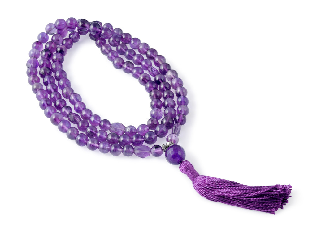 Item Mala 108 perles 8mm Amethyste