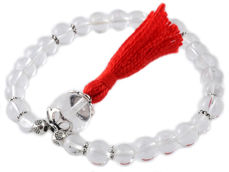 Item Mala 27 perles Cristal de Roche & argent