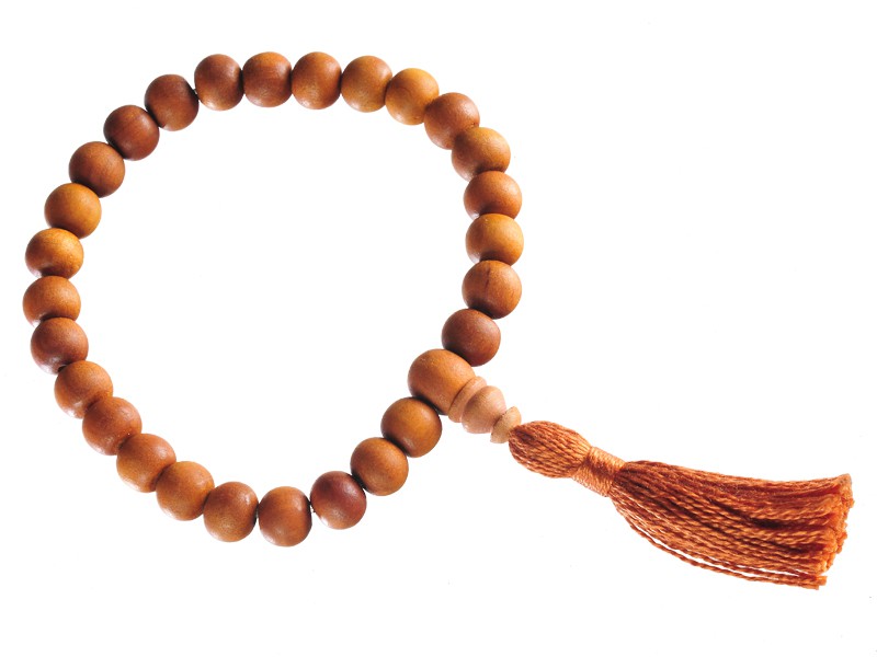 Item Mala 27 perles Santal 8mm/Marron