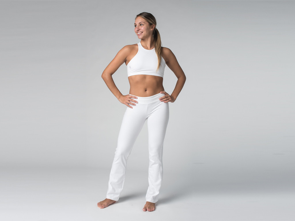 Item Pantalon de yoga Chic - 95% coton Bio et 5% élasthanne Blanc