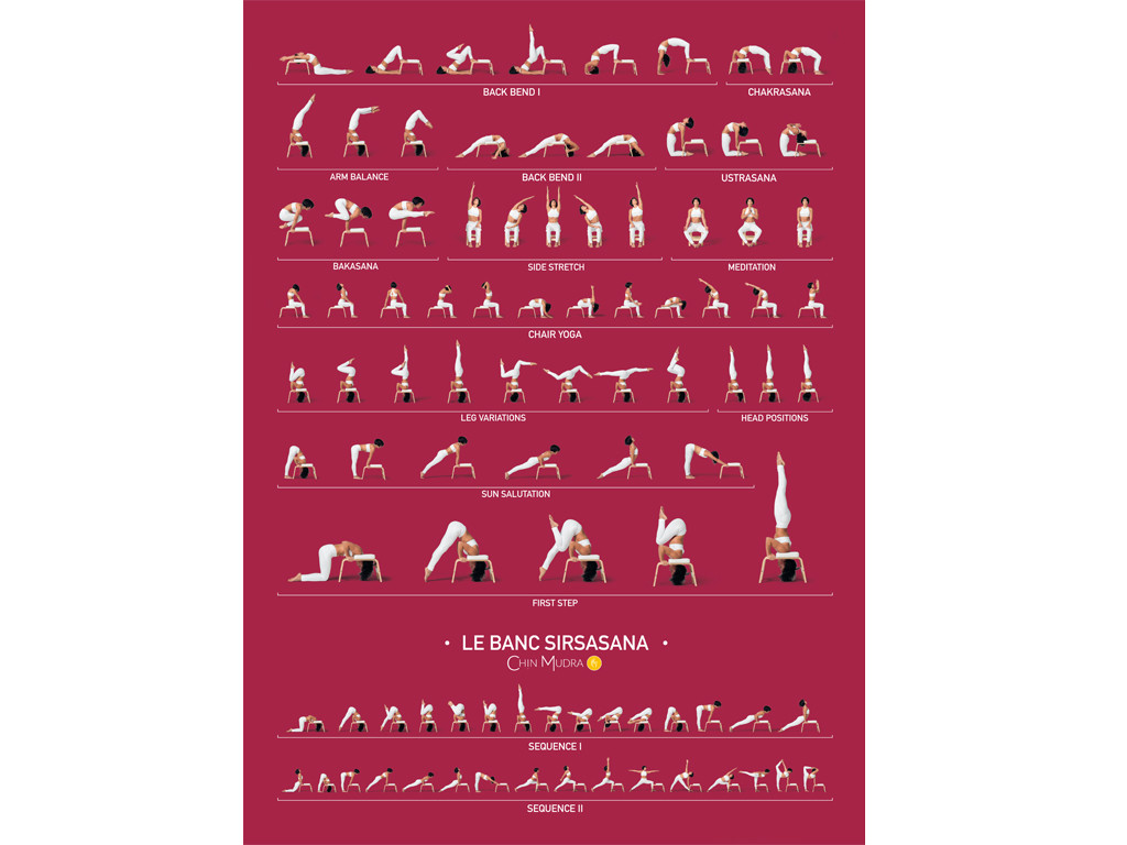 Item Poster de Sirsasana variations 41 cm x 57 cm - Bordeaux