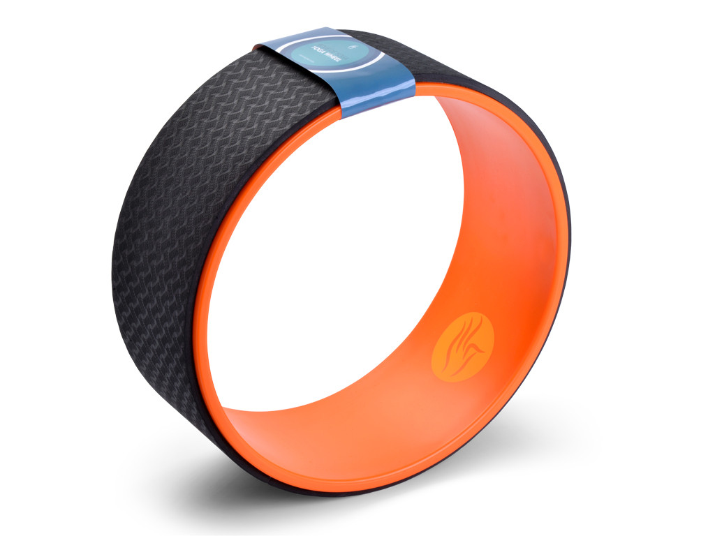 Item Roda de Yoga - Laranja/Preto 32cm x 13cm