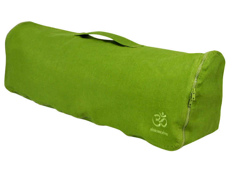 Item Bolsa chique e legal para tapete de ioga 100% algodão orgânico 70cm x 17cm Verde