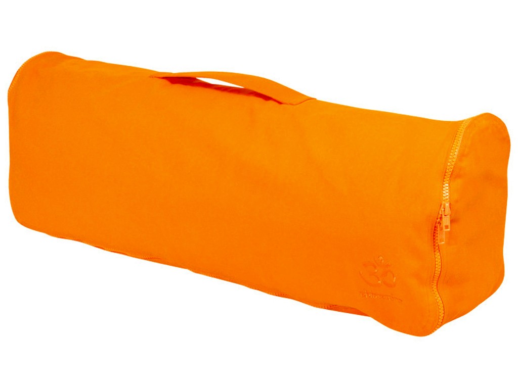 Item Bolsa chique e legal para tapete de ioga 100% algodão orgânico 70cm x 17cm Açafrão Laranja