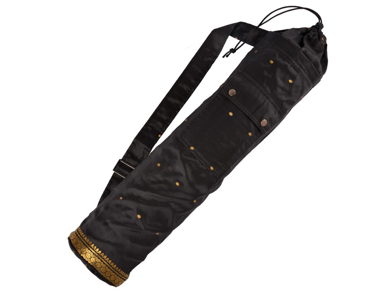 Item Bolsa para tapete de ioga Saree 71 cm x 15 cm Preto