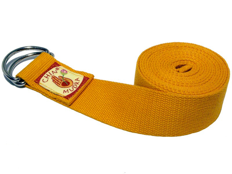 Item Sangle de yoga 100% coton Bio boucle 1/2 lune Safran