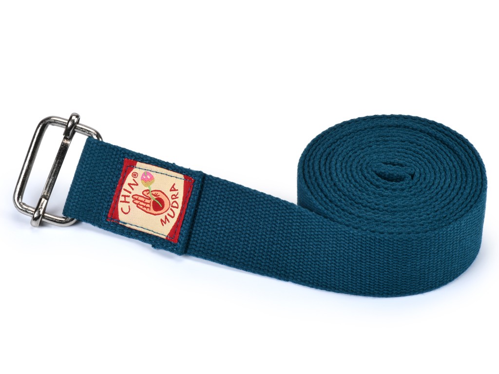 Item Sangle de yoga coton Bio boucle rectangulaire Bleu