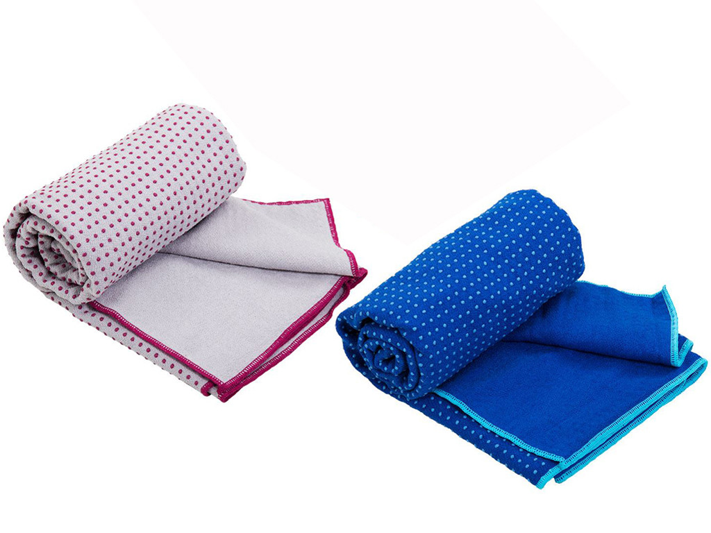 Serviette de Yoga anti-dérapante bicolore - 183cmx 61cm