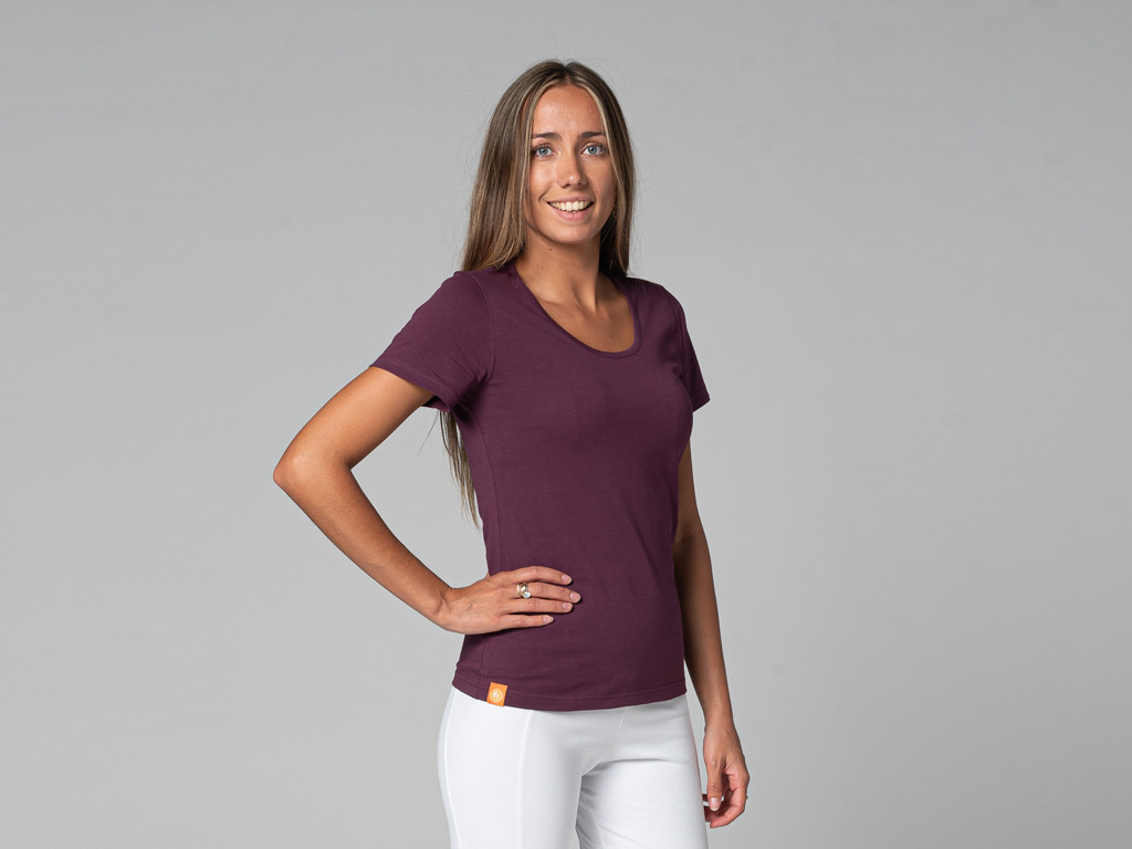 Item T-Shirt TARA M/C Col Large 100% Bio Prune
