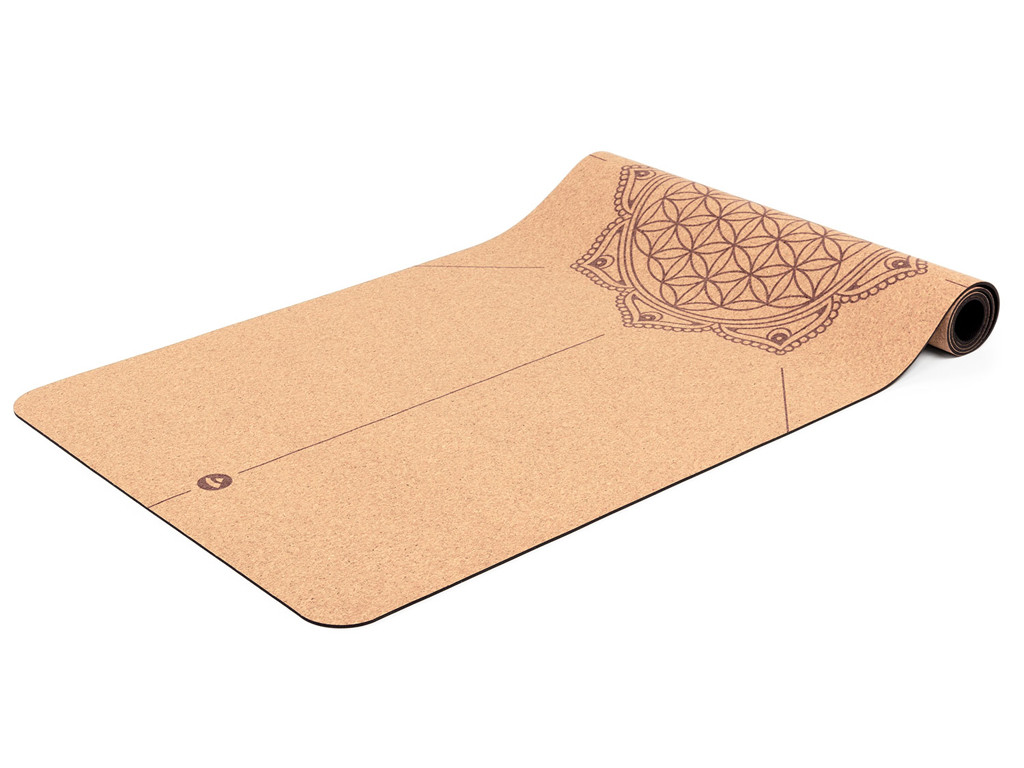 Item Tapis de yoga en liège FLEUR DE VIE 185 cm x 66 cm x 4 mm