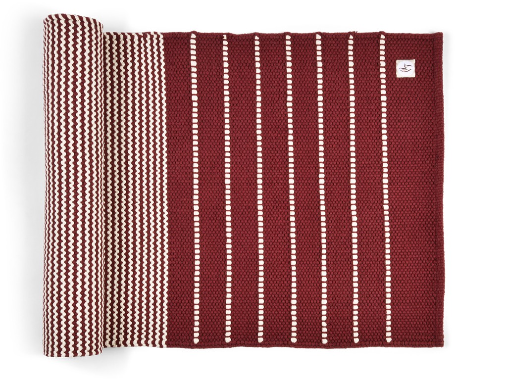 Item Tapete de ioga Taj 100% algodão orgânico - 2 m x 66 cm x 5 mm Ameixa/cru