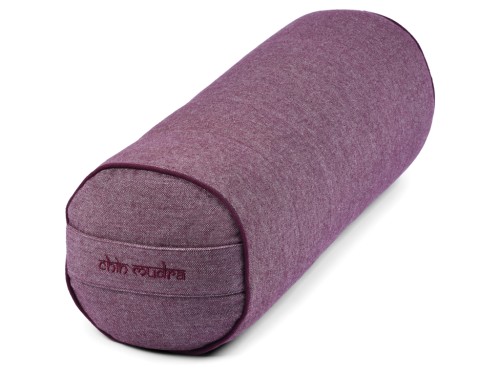 Almofada cilíndrica de ioga em chambray de algodão orgânico - Espelta