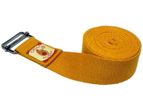 Correia de yoga em algodão orgânico com fivela retangular