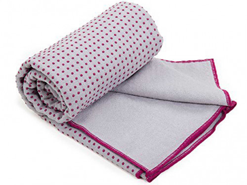 Toalha de ioga antiderrapante bicolor - 183 cm x 61 cm